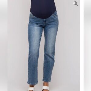 Straight Crop Maternity Jeans